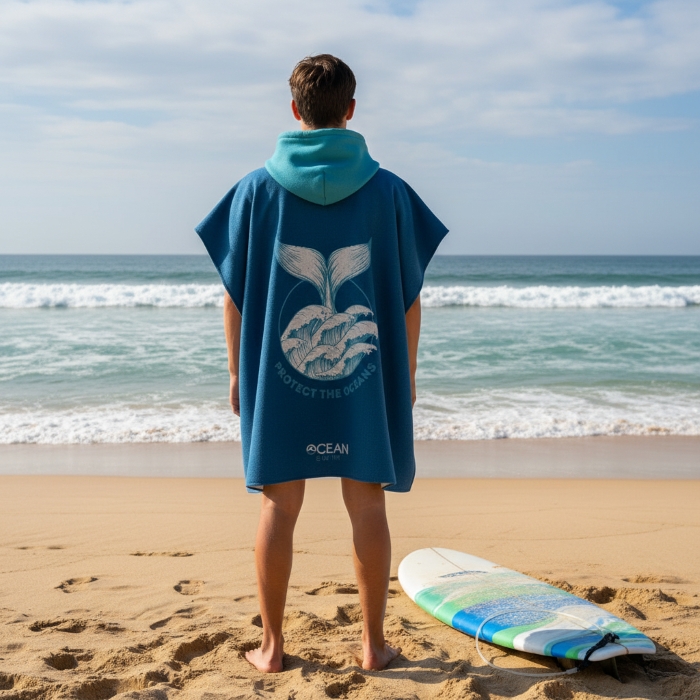 Poncho Ocean Swim - Protect the oceans - bleu – Image 2