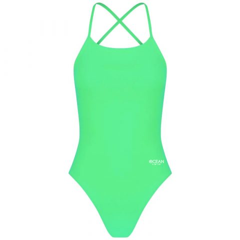 Maillot femme Ocean Swim Tie Back  - Lime