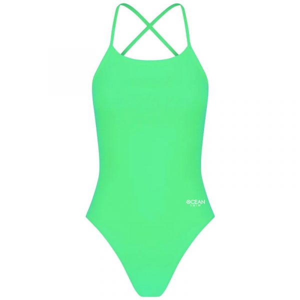 Maillot femme Ocean Swim Tie Back  - Lime