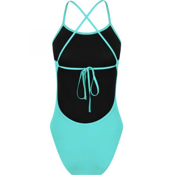 Maillot femme Ocean Swim Tie Back  - Aqua – Image 2