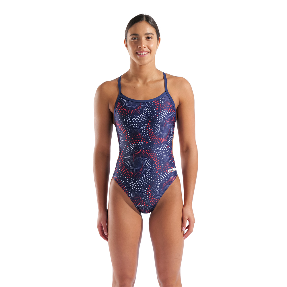 ARENA Fireflow Challenge Back Blue Navy-Team Red - maillot femme