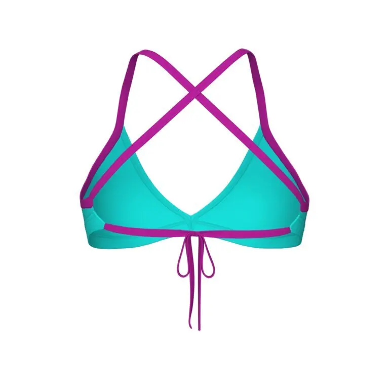 Arena Team Swim Top Tie Back - Water-Very fuchsia – Image 2